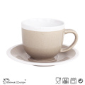 8oz xícara e Saucer Seesame Glaze Design